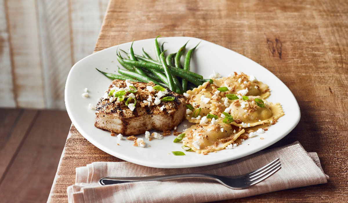 Bonefish Grill’s Grilled Swordfish & Pumpkin Ravioli