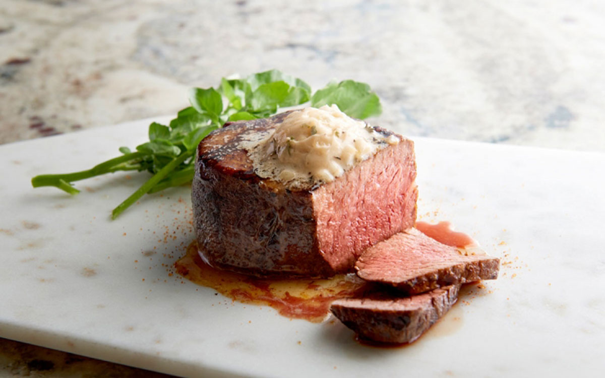 Steak At Morton's The Steakhouse On A White Plate