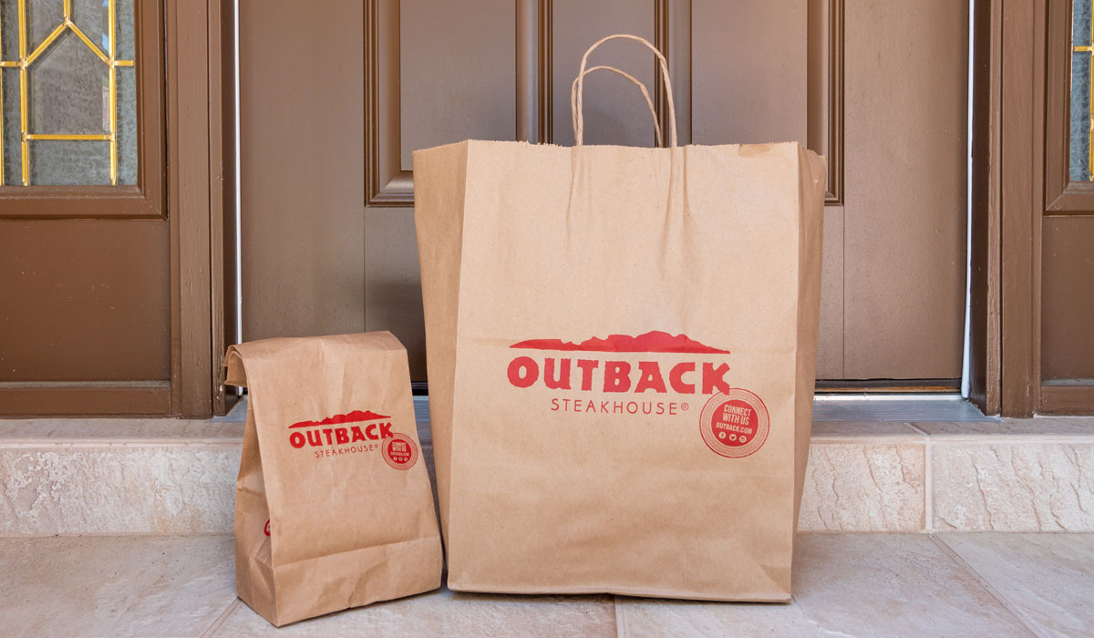 Outback Steakhouse Takeout Food Order Delivered To Home Doorstep