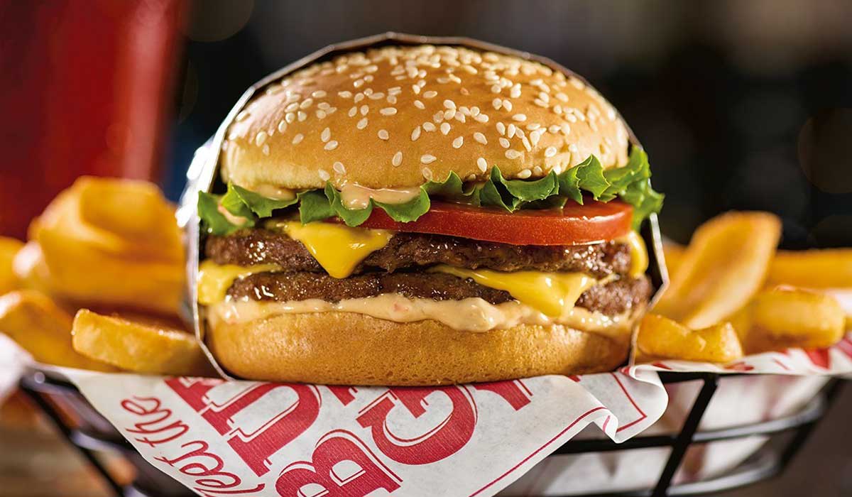 Cheeseburger On Top Of Fries From Red Robin