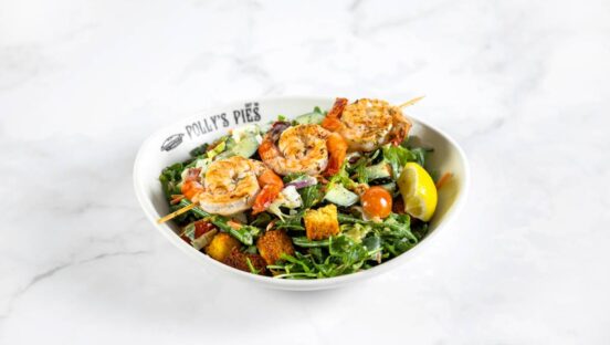Grilled Shrimp Salad from Polly's Pies.