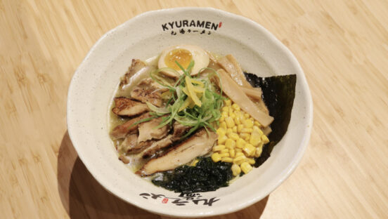 Bowl of ramen from Kyuramen.