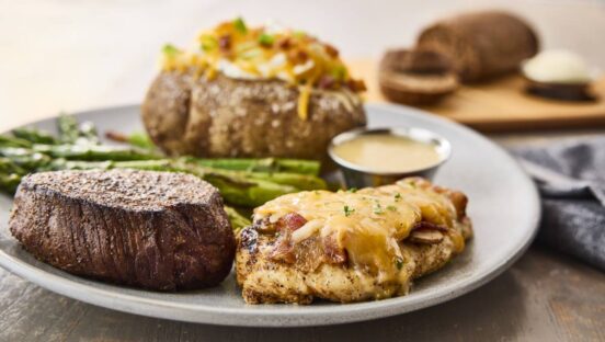 Food from Outback Steakhouse.