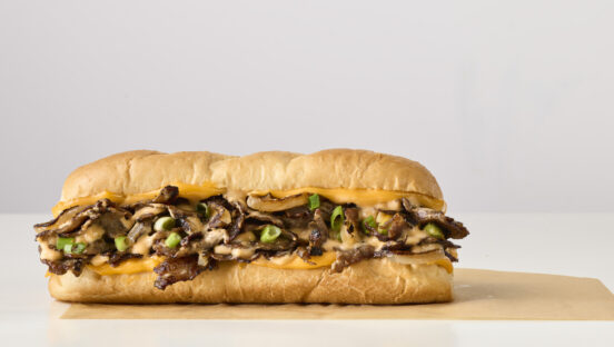 Buffalo Wild Wings' Beer Cheese Cheesesteak Sandwich.