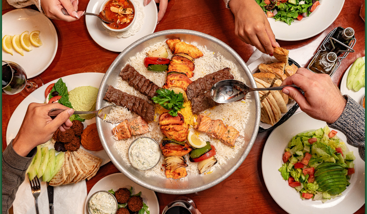 Food from Panini Kabob Grill