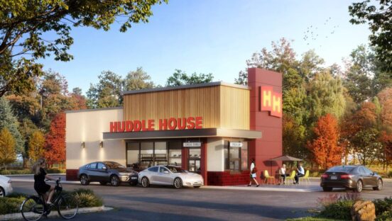 Huddle House Express Drive-Thru San Antonio TX Exterior rendering.