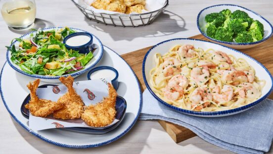 Red Lobster 3 course meal.