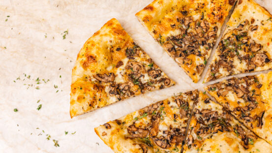 Cali's Wild Shroom Pizza.