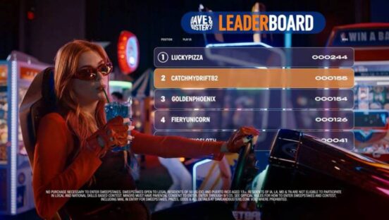 Dave & Buster's leaderboard graphic.