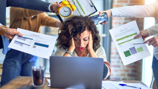 Adobe stock restaurant manager burnout.