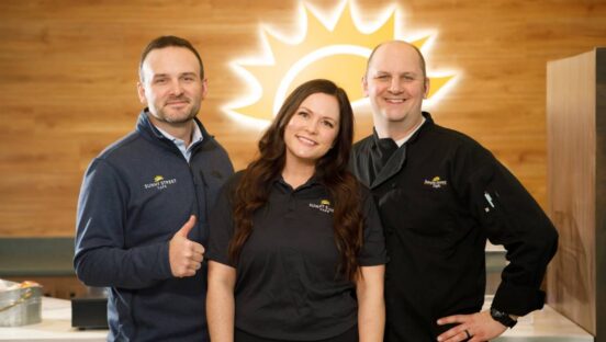 Mike Stasko (left) with Sunny Street Cafe.