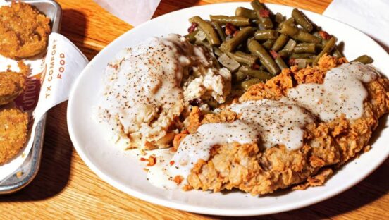 Food from Cotton Patch Cafe.