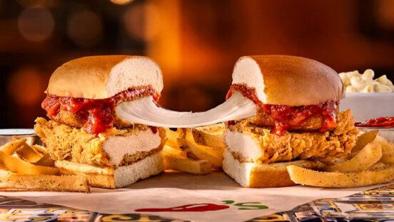 Chili’s is introducing the new Chicken Parm Big Crispy chicken sandwich.