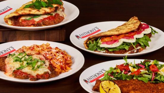 Coal-fired chicken menu from Anthony's Coal Fired Pizza & Wings.