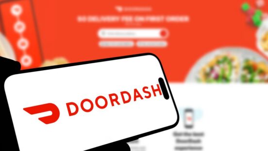 DoorDash on phone.