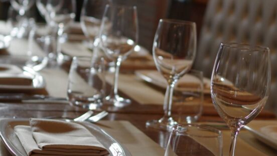Restaurant dining room.